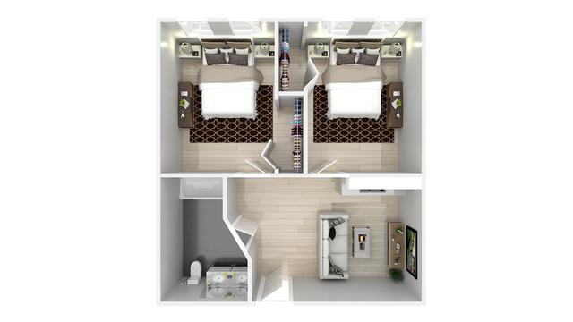 Memory Care - Orchid - Two Bedroom