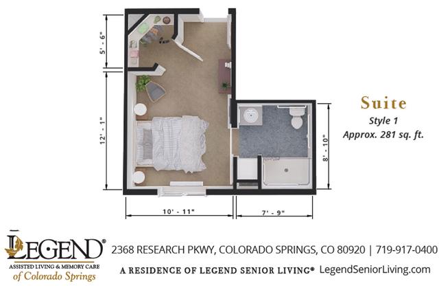 Memory Care - Suite Style 1 - One Bedroom