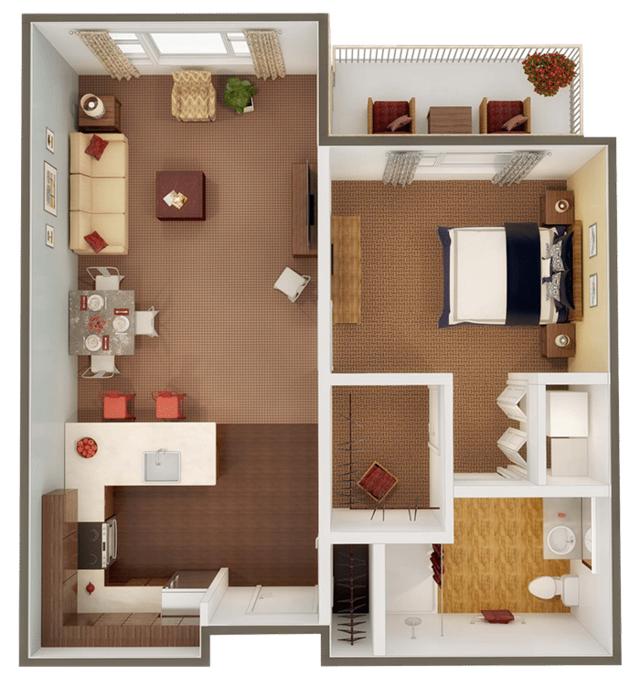 Independent Living 1 Bedroom Deluxe