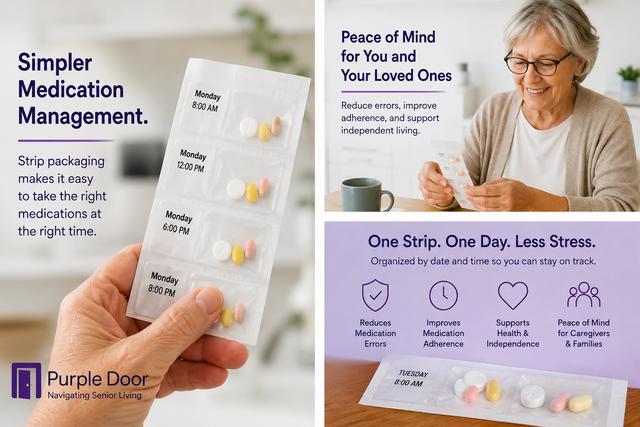 Purple Door Finders Featured in "Nifty After Fifty" Online Magazine: Medication Management for Seniors: How Strip Packaging Improves Safety and Independence