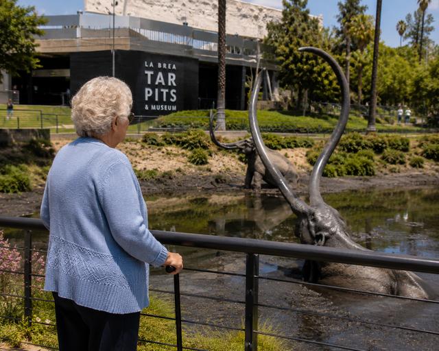 Woman La Brea Tar Pit